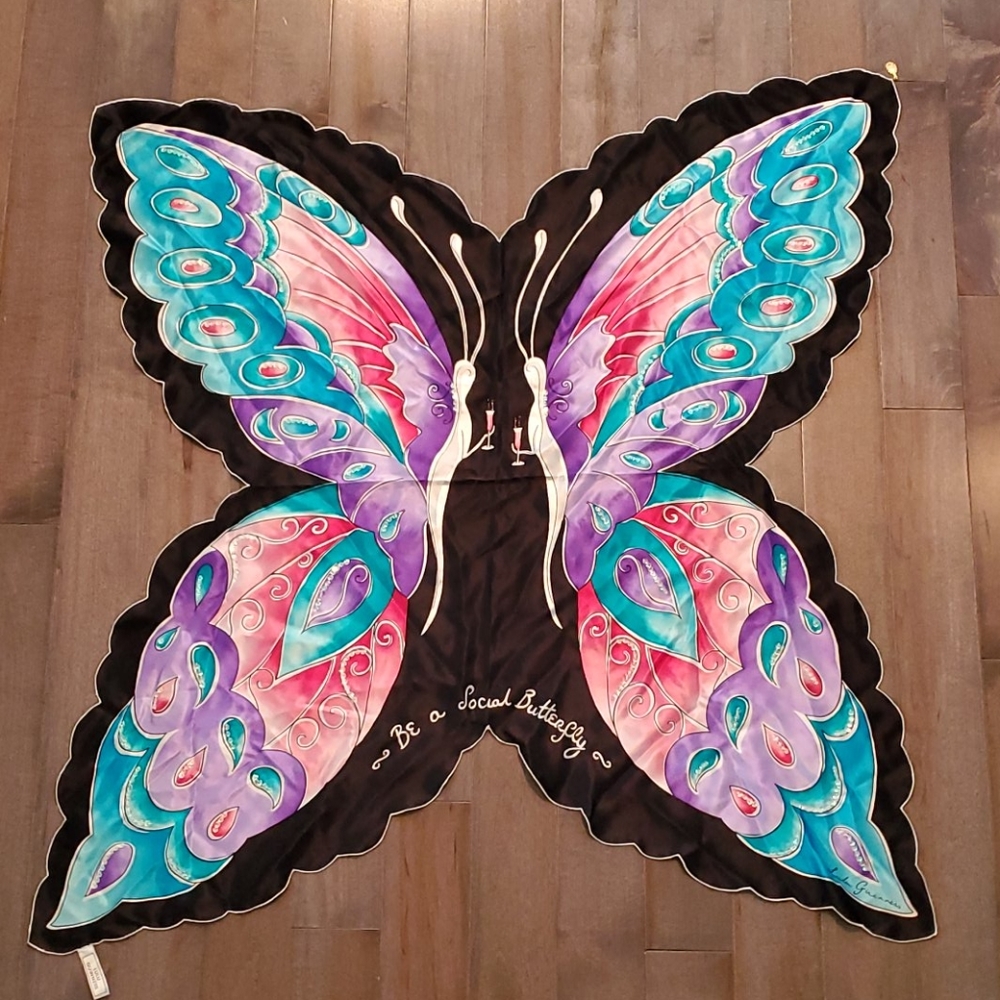 Lulu Guinness Be a Social Butterfly Scarf